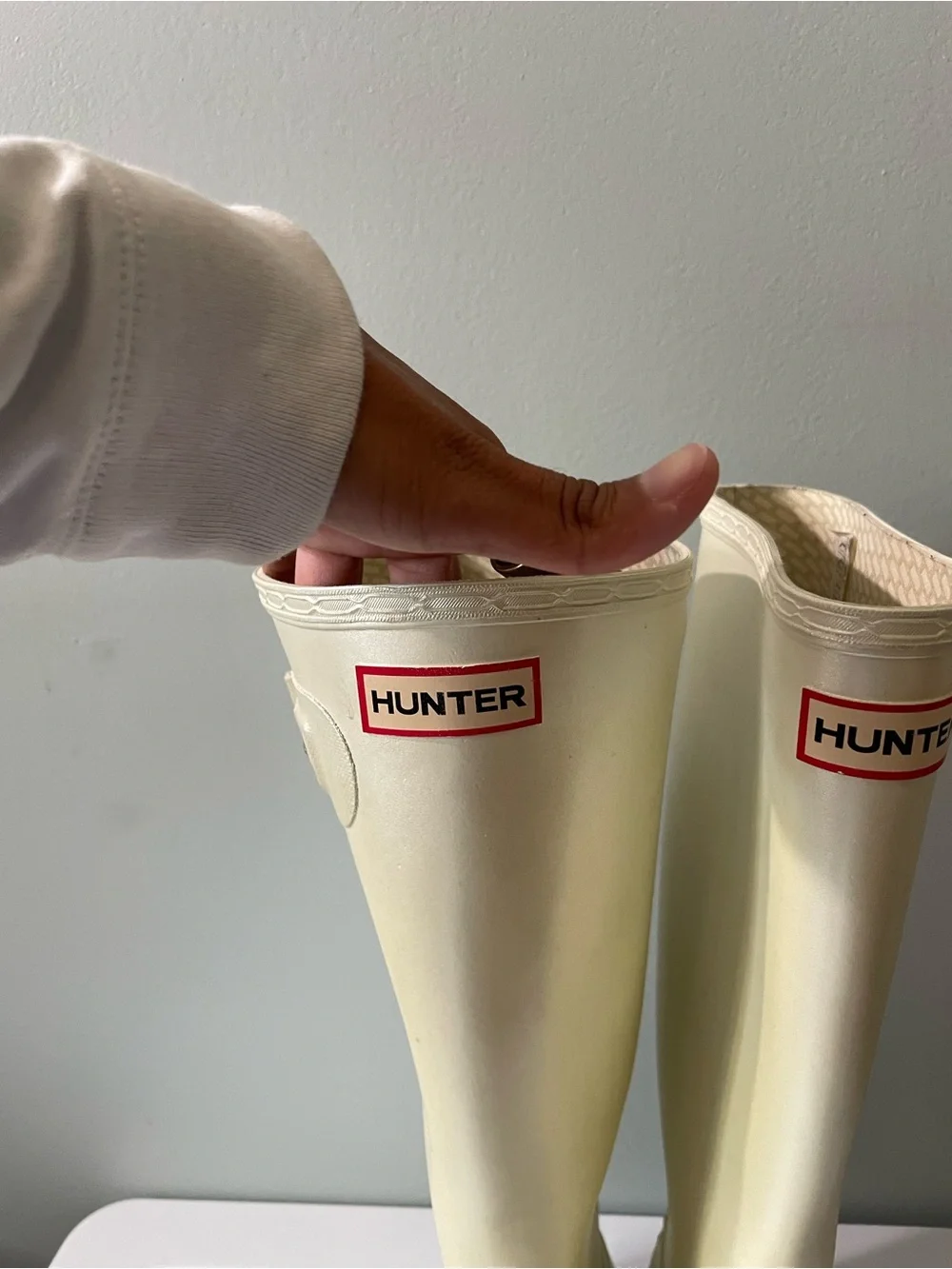Hunter Orginial Gloss Rainboots - Pearl